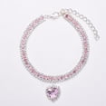 thumbnail image 2 of 1Pc Pet Necklace, High - Quality Dog Cat Collar With Love Crystal & Rhinestone, Pink Size L - 1Pcdescription Elevate Your Pet's Style With This Charming 1Pc Pet Necklace. Crafted, 2 of 3