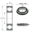 thumbnail image 4 of Rodamientos de bolas de ranura profunda 6804NR2RS de Unique Bargains 20x32x7mm P5 con doble sello de goma lubricado 1 Pc Carro Patinete Patinete Universal Tonos Plateados Negros, 4 of 6