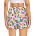 thumbnail image 3 of Picia Pineapple And Leaves Pattern Women's 2 in 1 Athletic Running Shorts High Waisted Workout Casual Gym Sweat Shorts with Comfy Liner Zipper Pockets-XX-Large, 3 of 9
