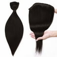 thumbnail image 6 of Benehair Clip Hair Extensions Thick One Piece 100% Remy Real Human Hair Weft 3/4 Full Head Straight Balck for Women, 6 of 10