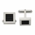 thumbnail image 6 of Auriga Fine Jewelry Titanium Polished Black IP-plated Wire Cufflinks for Men, 6 of 6
