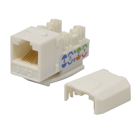 10 pack lot Keystone Jack Cat6 White Network Ethernet 110 Punchdown 8P8C price history on PriceWatchPro