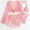 Pink, variant on Jjayotai Women's 4 Pieces Swimsuits, Cover Up Set Sheer Flare Long Sleeve Crop Top and Beach Skirt Swimwear, Tie Back Bikini Set Beach Swimwear Black M