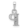 thumbnail image 3 of Quality Gold YC251P 14K White Gold Rhodium-Plated Diamond Letter P Initial Pendant, 3 of 3