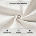 thumbnail image 5 of Christopher Knight Home Queen Size Boucle Upholstered Platform Bed Frame with Headboard, Cream White, 5 of 9