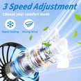 thumbnail image 3 of Portable Neck Fan, Hand Free Personal Hanging Neck Sports Fan USB Rechargeable (3 Speed Adjustable) Wearable Cooling Head Fan,360 Degree Free Rotation for Traveling, Sports, Office, Reading, 3 of 7