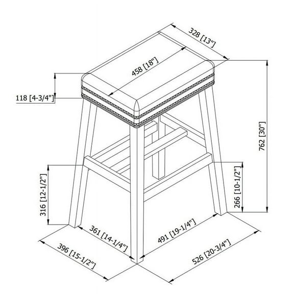 30" Transitional Wood/Fabric Cow Print Bar Stool in Brown