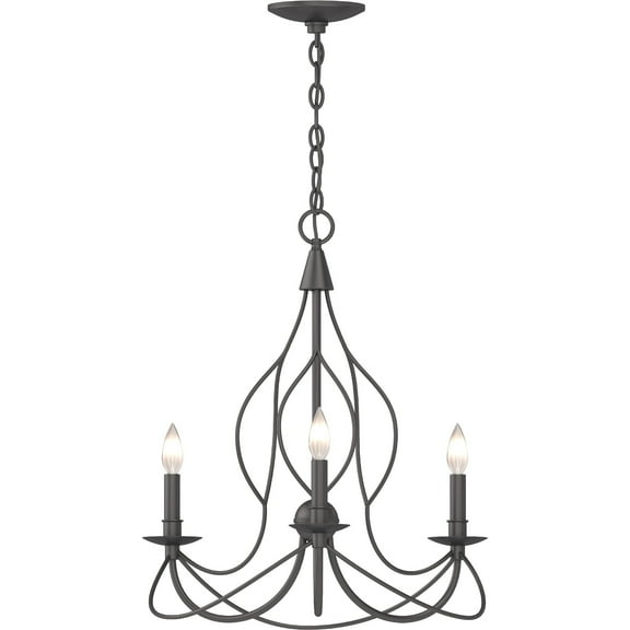 Volume Lighting V3853 3 Light 21" Wide Taper Candle Style Chandelier - Bronze