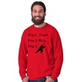 thumbnail image 3 of Crawl Walk Ninja Stealth Karate Men's Big & Tall Long Sleeve Graphic Tee Brisco Brands 2X, 3 of 5