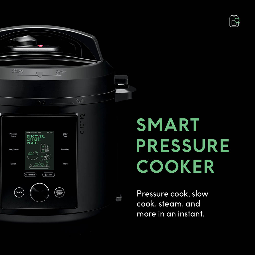 CHEF iQ 6 Qt Multi-Functional WIFI Smart Pressure Cooker, Multi-Function, Black - image 3 of 8