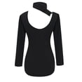 thumbnail image 5 of Lace Patchwork Long Sleeve for Women Cold Shoulder V Neck Slim Fit Tunic Shirts Pullover T-Shirt Trendy Blouses Black5,XL, 5 of 6