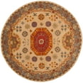 thumbnail image 2 of SAFAVIEH Heritage Gladwyn Traditional Wool Area Rug, Beige/Multi, 8' x 8' Round, 2 of 6