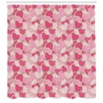 thumbnail image 3 of Ambesonne Valentines Shower Curtain, Heart Shapes Cookies, 69"Wx70"L, Pale Brown Pale Pink, 3 of 3