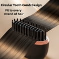 thumbnail image 3 of Mini Hair Straightener, Portable Hair Straightener Brush, Rechargeable Wireless 3-Speed Temperature Control, Mini Straightener Brush for Home Travel Gift, Black, 3 of 9