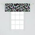 thumbnail image 2 of Geometric Window Valance, Quadrant and Square Pattern Geometric Inspired Abstract Modern Art, Curtain Valance for Kitchen Bedroom with Rod Pocket, 54" X 18", Pale Petrol Blue Purple, by Ambesonne, 2 of 2
