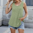 thumbnail image 7 of JGGSPWM Loose Fit Ribbed Tank Tops for Women Crew Neck Sleeveless Summer Casual Lightweight Knit Sweater Shirts Green M, 7 of 7