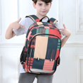thumbnail image 6 of FORMRS Unisex School Backpack 17" Student Travel Bag with Laptop Compartment, Red Teal Plaid, 6 of 7