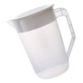 thumbnail image 3 of MasteelfCA 1pc Cold Water Pitcher High Temperature Resistant Plastic Beverage Pitcher with Scale for Storage Water Scented Tea 2L(White), 3 of 7