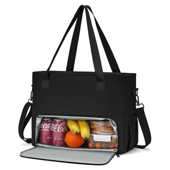 2 in 1 Lunch Tote Bag for Women Insulated Large Capacity Lunch Compartment 15.6 Inch Business Laptop Bag Computer Handbag
