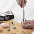 thumbnail image 4 of Juego de cortador de huevos duros y suaves, galleta de huevos con incluye 2 tazas, 2 cucharas, 1 cortador, separador de cáscara, herramienta de cocina de acero inoxidable Xxf, 4 of 4