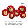 thumbnail image 3 of Fan Round Fan Flower Set Red Chinese New Year Wall Decorative Paper Fan Flowers for Spring Festival Living Room Decor, 3 of 8