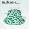 thumbnail image 4 of Daiia Green Sea Turtle Pattern Bucket Hat - Trendy Cotton Sun Hat for Beach, Golf, Fishing - Fun Outdoor Vacation Boonie for Men and Women, 4 of 9