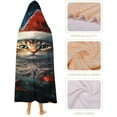 thumbnail image 4 of Christmas Cat Gifts Wearable Blanket for Adults Bed Throw Blanket Soft Cozy Warm Hooded Blankets for Kids Men Women, 4 of 6