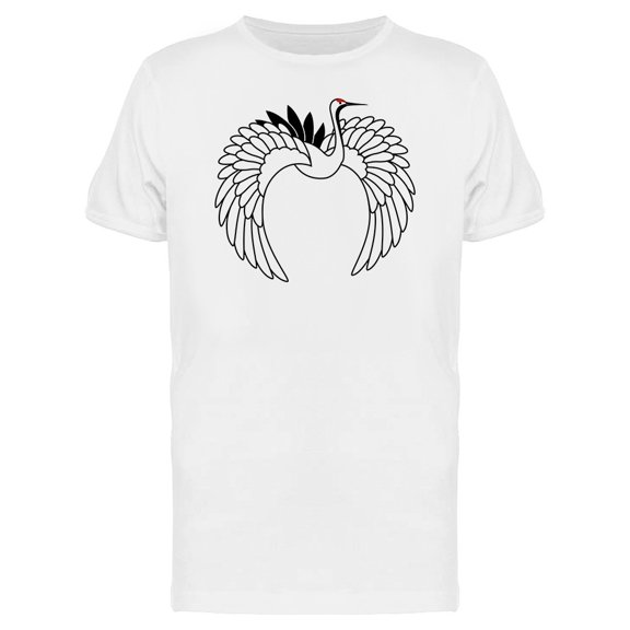Japanese Crane Doodle Tee Men's -Image by Shutterstock