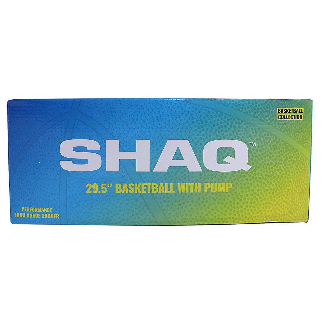 SHAQ Composite Basketball 29.5" Deflated with Mini Pump Mens Basketball Indoor Outdoor Basketball Size 7 Basketball Shaq Youth Basketball Equipment