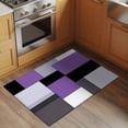 thumbnail image 3 of Black Purple Patchwork 2x3 Area Rugs for Living Room, Abstract Geometric Art Non Slip Floor Mat Washable Low-Profile Indoor Carpet for Bedroom, Dining Room, Bathroom, 3 of 9
