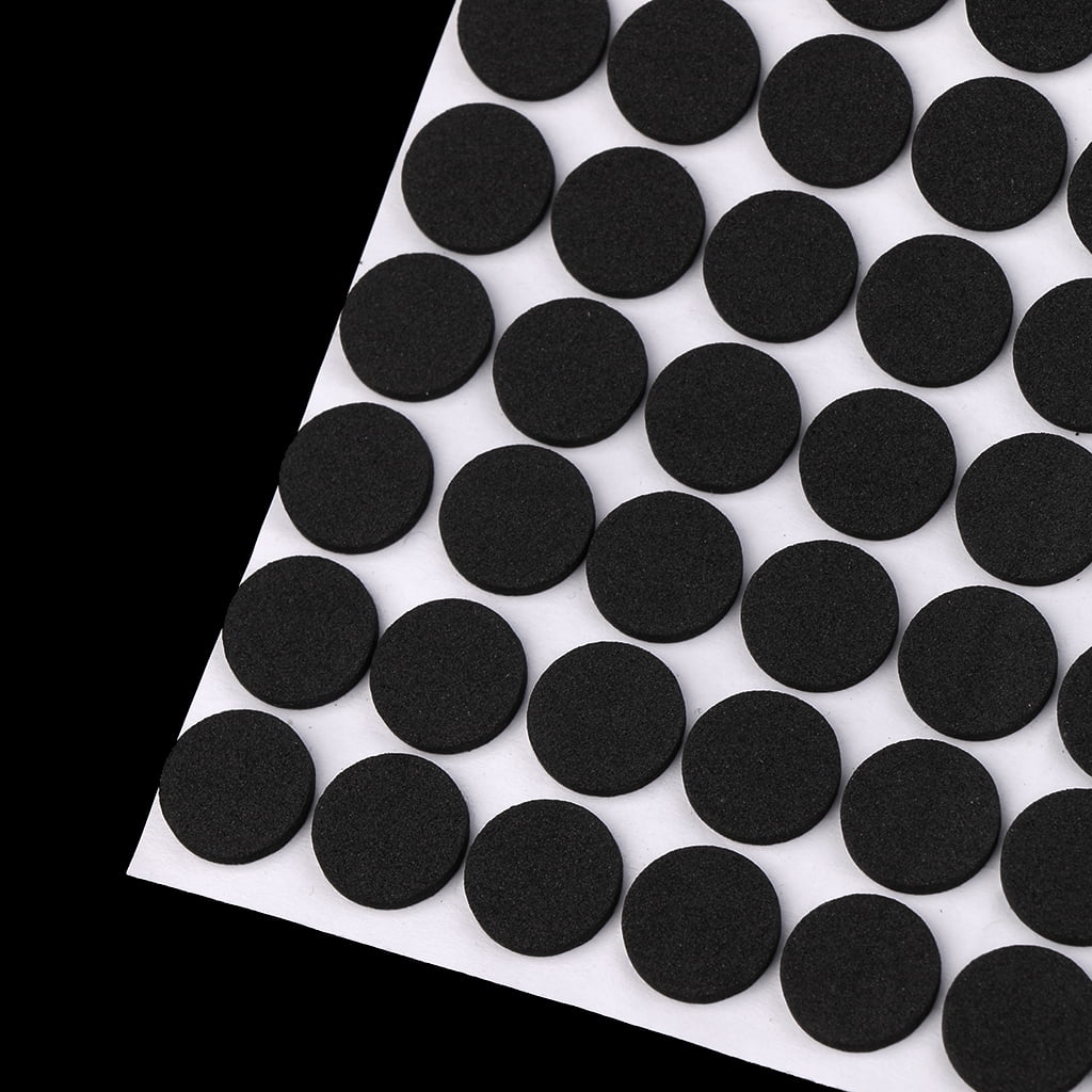 10 Sheets Furniture EVA Pads Self-Adhesive Non-slip Foam Rubber Feet Black 