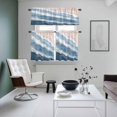 thumbnail image 5 of Blue Black Beach Waves Kitchen Curtains Valances and Tiers Set of 3 Nautical Coastal Abstract Gradient Ocean Wave Tier Curtains and Valance with Rod Pocket for Small Windows, 27.5"x24", 5 of 9