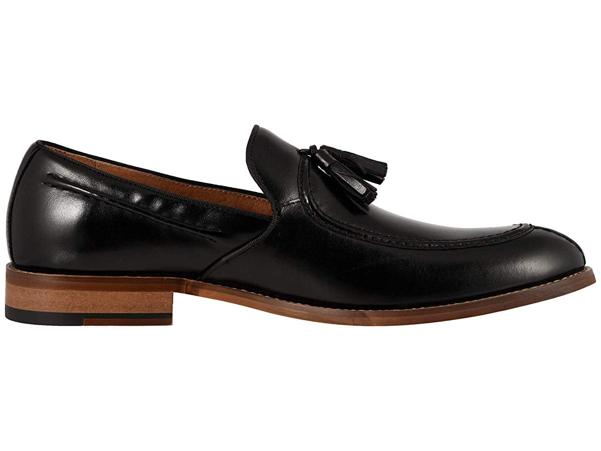 stacy adams donovan black moc toe tassel loafers