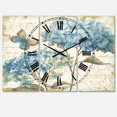 thumbnail image 1 of DesignArt Horloge Murale Grande Jardin Bleu Papillon II, 1 of 2