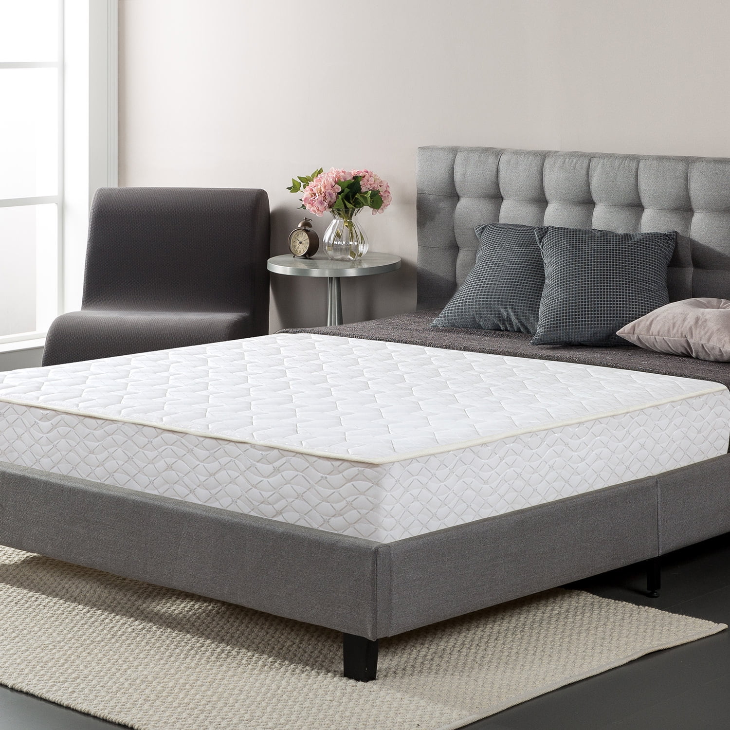 Bedroom 8/" Comfort Spring Mattress Comfort Green Tea Foam Layer Full Size Bed