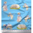 thumbnail image 1 of Soimoi Velvet Fabric Cycle,Rabbit & Bear Kids Print Sewing Fabric Yard 58 Inch Wide, 1 of 2