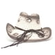 thumbnail image 4 of Txlixc Sombreros de paja estilo nacional cadena de cuentas rizado sombrero de vaquero hueco Txlixc moda, 4 of 6