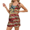 thumbnail image 5 of 4th Of July 2 Piece Outfits Women Square Neck Tank Top and Shorts Matching Sets Casual Patriotic Shirt Summer Set, 5 of 8