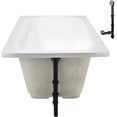 thumbnail image 5 of Streamline N-4280-739-BGL 60 in. x 32 in. Acrylic Soaking Drop-In Bathtub in Glossy White, With External Drain in Brushed Gold, 5 of 6
