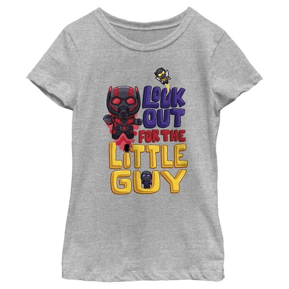 Girl's Ant-Man and the Wasp: Quantumania Look Out for the Little Guy Graphic Tee Athletic Heather Large