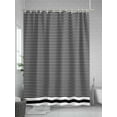 thumbnail image 5 of Fsddascl Farmhouse Black White Striped Shower Curtain Set - 72" x 78" Washable Bathtub Curtain with 12 Hooks, Modern Stripes Waterproof Fabric Stall Shower Curtains for Bathroom/Bathtub Décor, 5 of 6