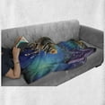 thumbnail image 6 of Ocean Soft Flannel Fleece Throw Blanket, Underwater World Exotic Bubble Fish and Plants Nautical Theme Illustration, Cozy Plush for Indoor and Outdoor Use, 60" x 80", Blue Brown Purple, by Ambesonne, 6 of 6