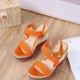 thumbnail image 4 of SACFOF Espadrille Wedge Sandals for Women Braided Silk Ribbon Platforms Open Toe Buckle Ankle Strap Summer High Heels Wedding Shoes, 4 of 6
