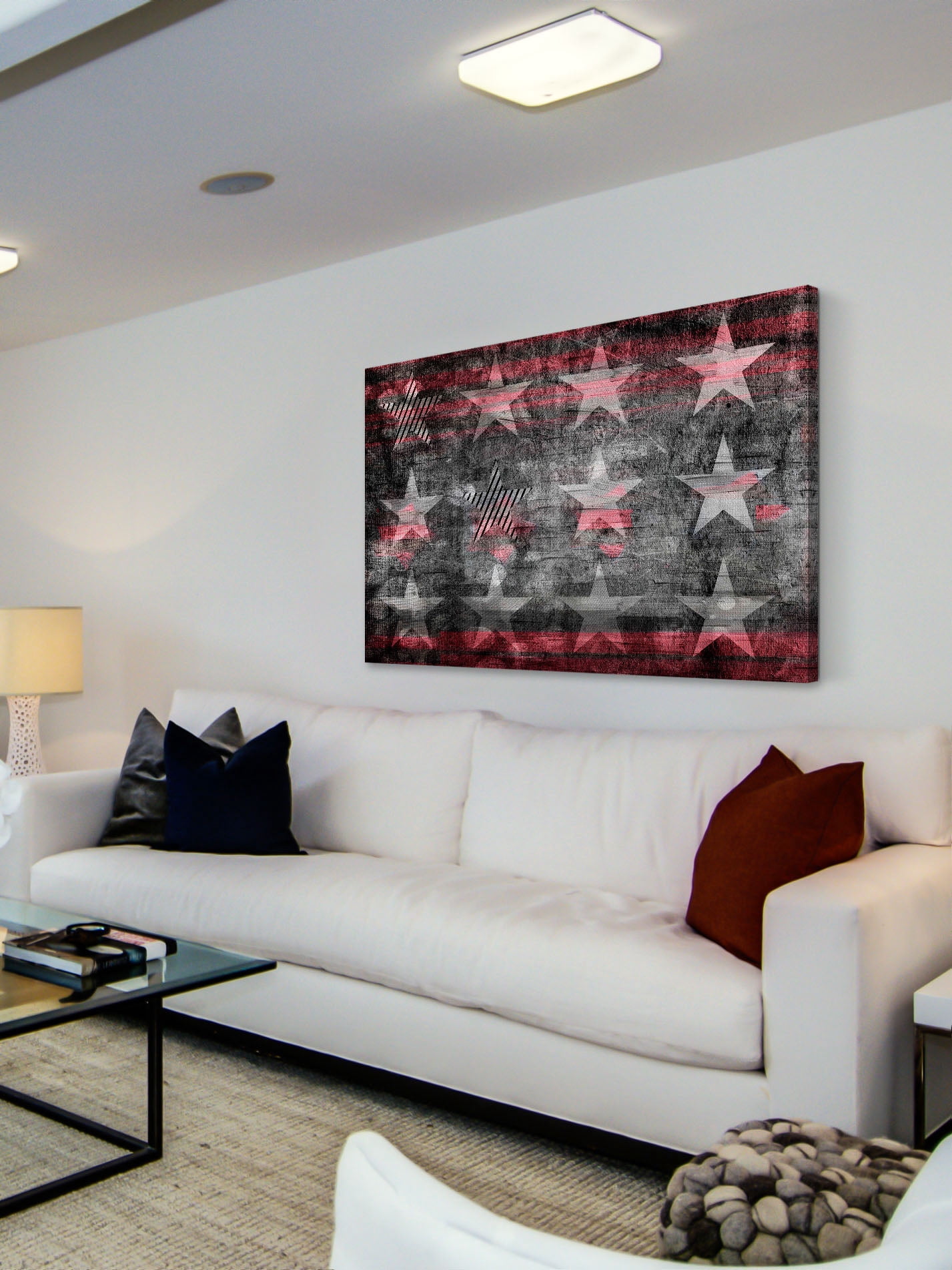 Parvez Taj "Star Flag" Print on Canvas