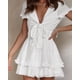 thumbnail image 5 of Vestido PRETTYGARDEN 2025 Blanco Cuello en V Manga Corta XXL, 5 of 5