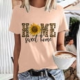 thumbnail image 2 of USSUMA Womens Plus Tops and T-Shirts - Basic Tops for Women Plus Size Sunflower Tops Crewneck Short Sleeve Letter Print Tees T-shirt Loose Casual Blouse Tops 2025 Beach, 2 of 6