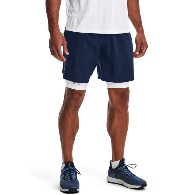Pantalones cortos Under Armour Woven Graphic 408 Academy/White para hombre