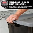 thumbnail image 4 of Rubbermaid Roughneck 31 Gallon Storage Container, Black/Cool Gray (3 Pack), 4 of 4