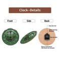 thumbnail image 7 of Vintage Green Metal Wall Clock Industrial Style Home Decor 10-Inch Silent Wooden Wall Clock, Battery Operated (AA Batteries Not Included), Artistic Home Decor, 7 of 7