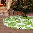 thumbnail image 6 of Rateoe Green Various Lemons Print Christmas Tree Skirt 30" for Xmas Holiday New Year Party Circle Tree Mat Ornaments Decoration, 6 of 7
